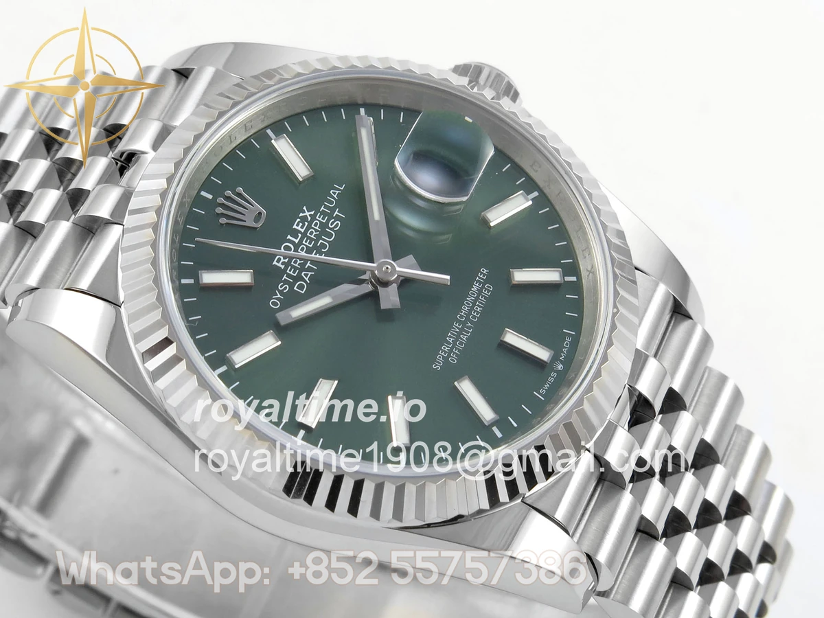 Rolex DateJust 36 SS 126234 ARF Green Stick Dial on Jubilee Bracelet DD3235 - Image 6