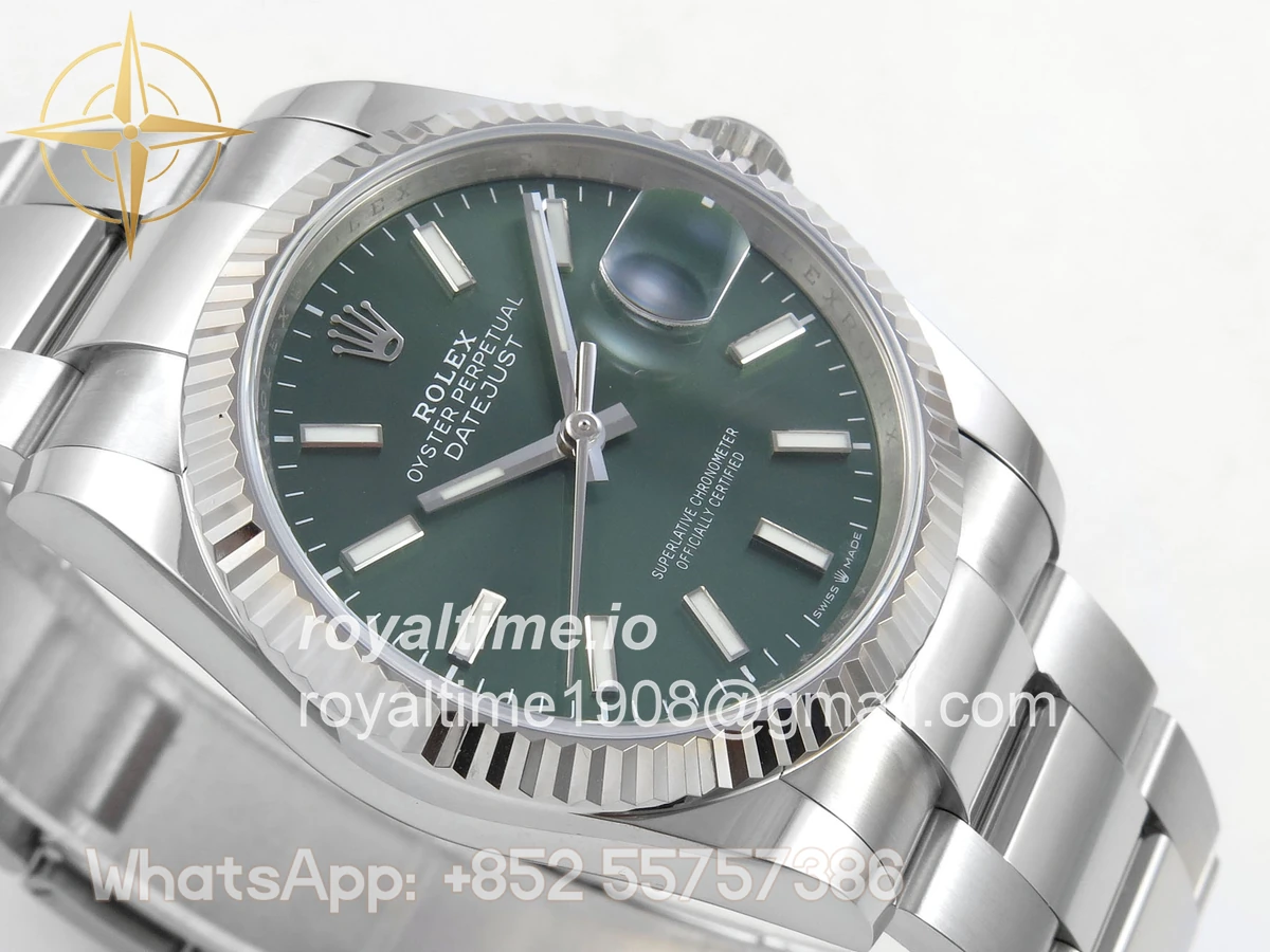 Rolex DateJust 36 SS 126234 ARF Green Stick Dial on Oyster Bracelet DD3235 - Image 6