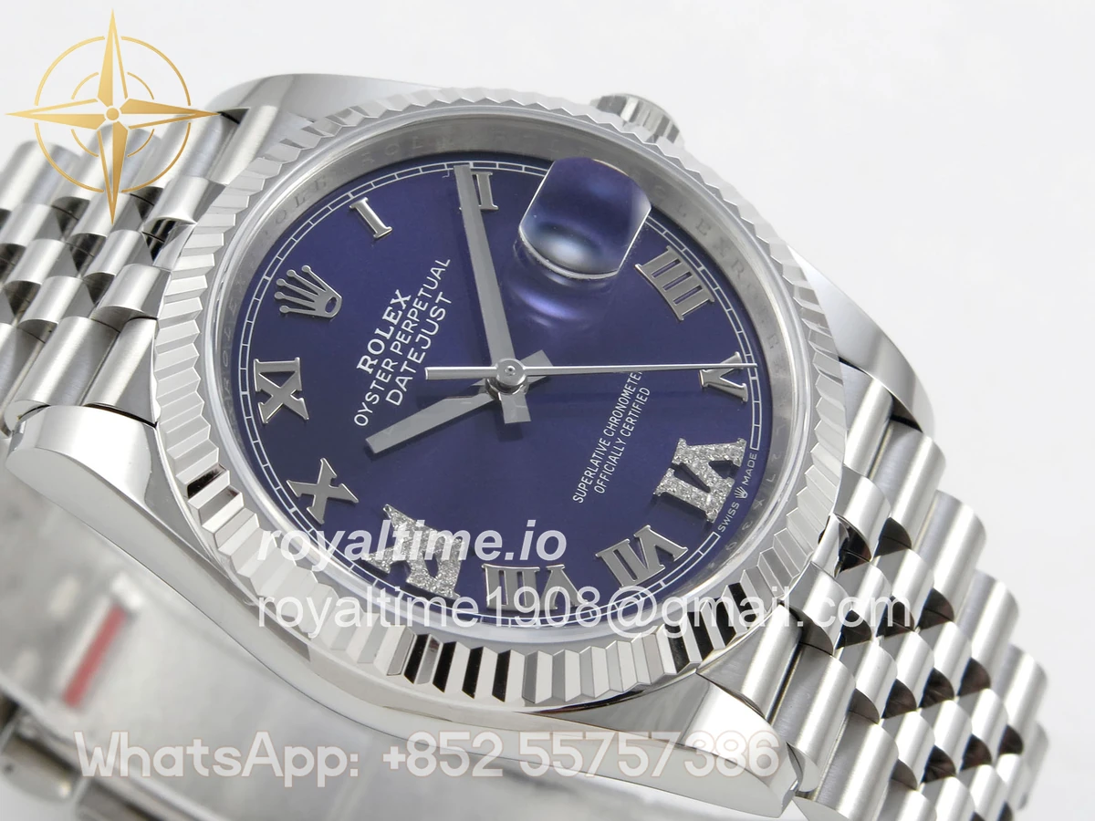 Rolex DateJust 36 SS 126234 ARF Purple Diamond Roman Dial on Jubilee Bracelet DD3235 - Image 6