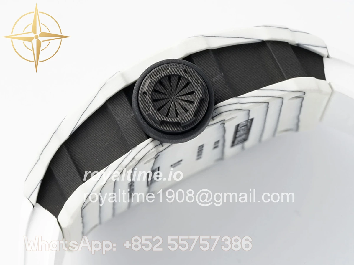 Richard Mille RM 035-01 Rafael Nadal White NTPT on White Rubber Strap (Sonic) - Image 6