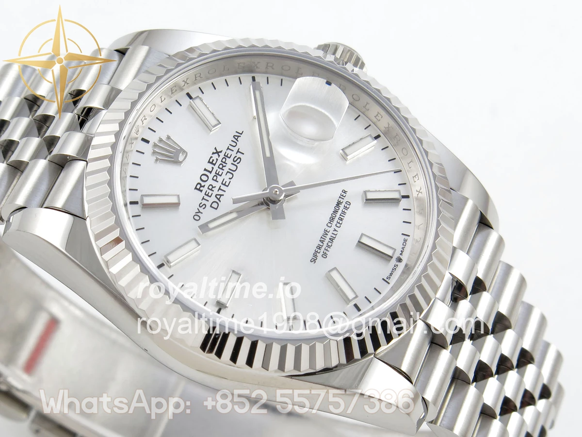 Rolex DateJust 36 SS 126234 ARF Silver Stick Dial on Jubilee Bracelet DD3235 - Image 6