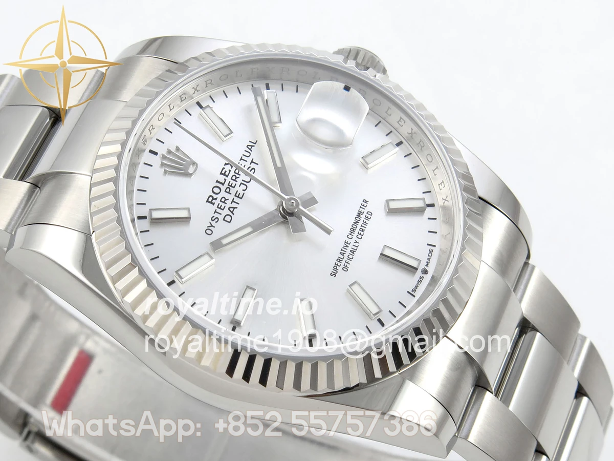 Rolex DateJust 36 SS 126234 ARF Silver Stick Dial on Oyster Bracelet DD3235 - Image 6