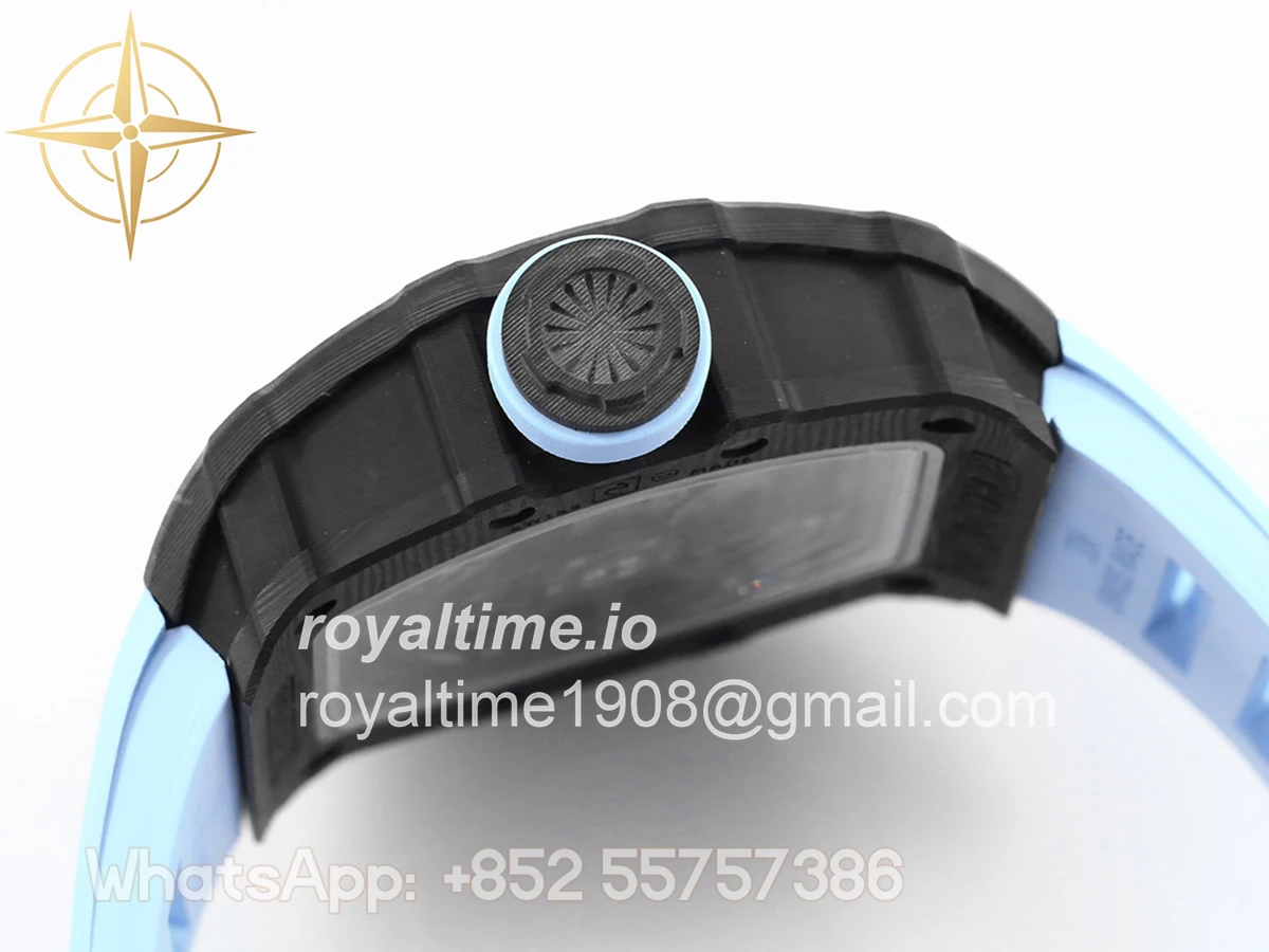 Richard Mille RM 035-02 Rafael Nadal NTPT Carbon on Blue Rubber Strap - Image 6