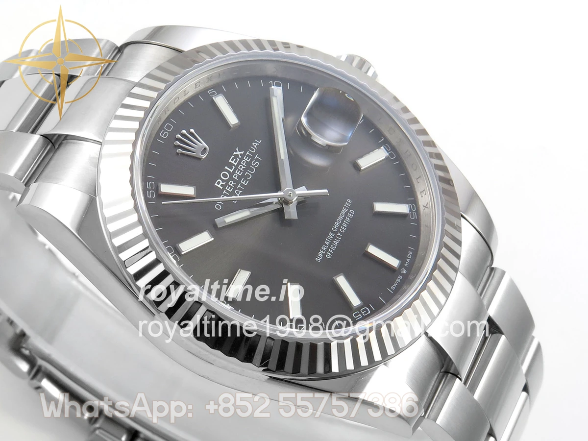 Rolex DateJust 41 126334 904L SS SCF Gray Dial on Oyster Bracelet VR3235 - Image 6