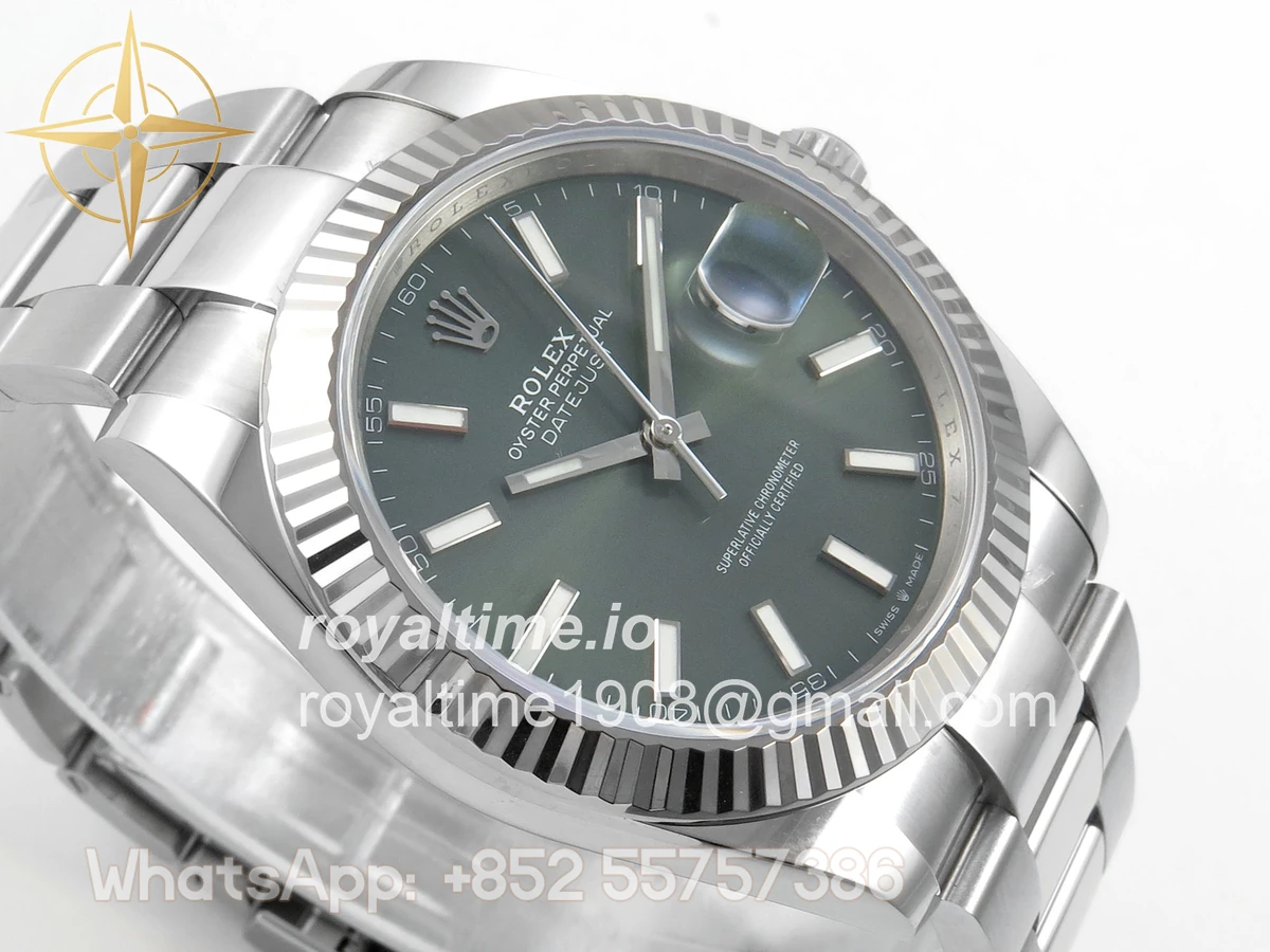 Rolex DateJust 41 126334 904L SS SCF Green Dial on Oyster Bracelet VR3235 - Image 6
