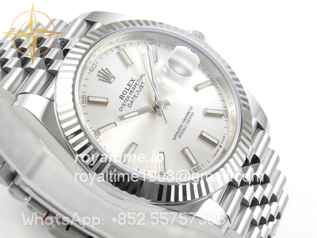 Rolex DateJust 41 126334 904L SS SCF Sliver Dial on Jubilee Bracelet VR3235 - Image 6