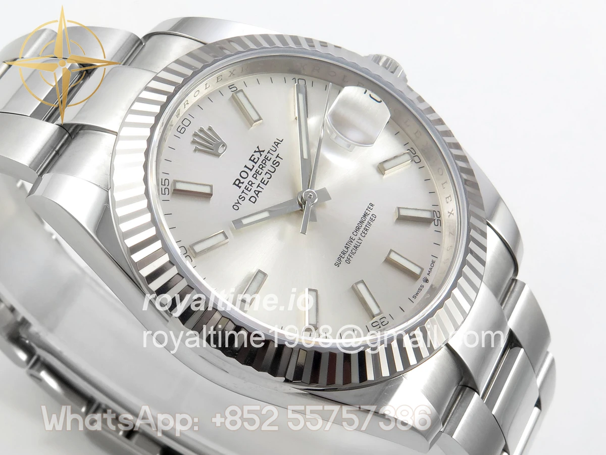 Rolex DateJust 41 126334 904L SS SCF Sliver Dial on Oyster Bracelet VR3235 - Image 6