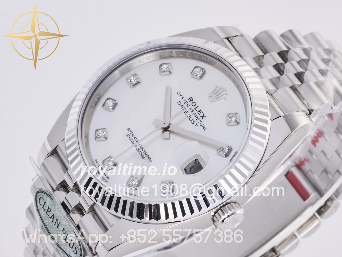 Rolex DateJust 41 126334 Clean Plus 904L Steel White MOP Diamonds Dial on Jubilee Bracelet DD3235 - Image 6