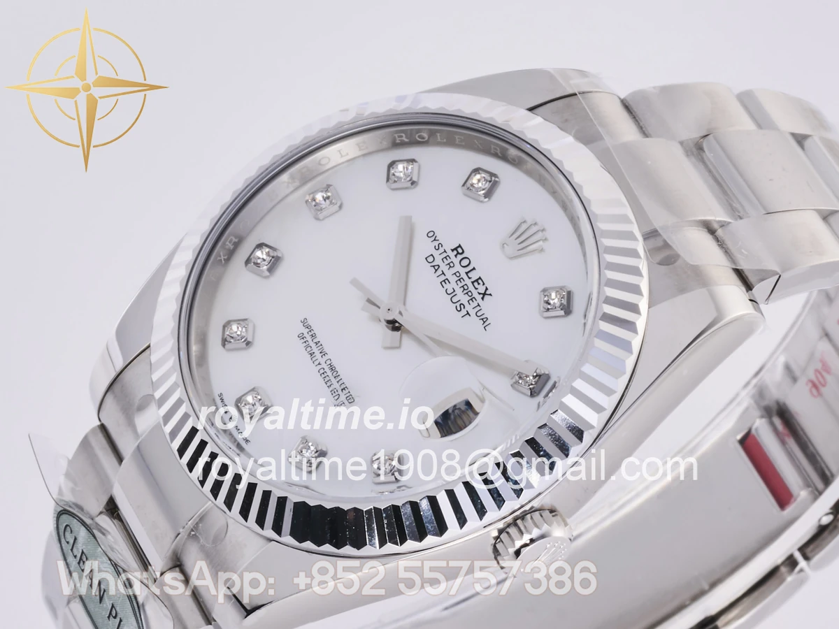 Rolex DateJust 41 126334 Clean Plus 904L Steel White MOP Diamonds Dial on Oyster Bracelet DD3235 - Image 6