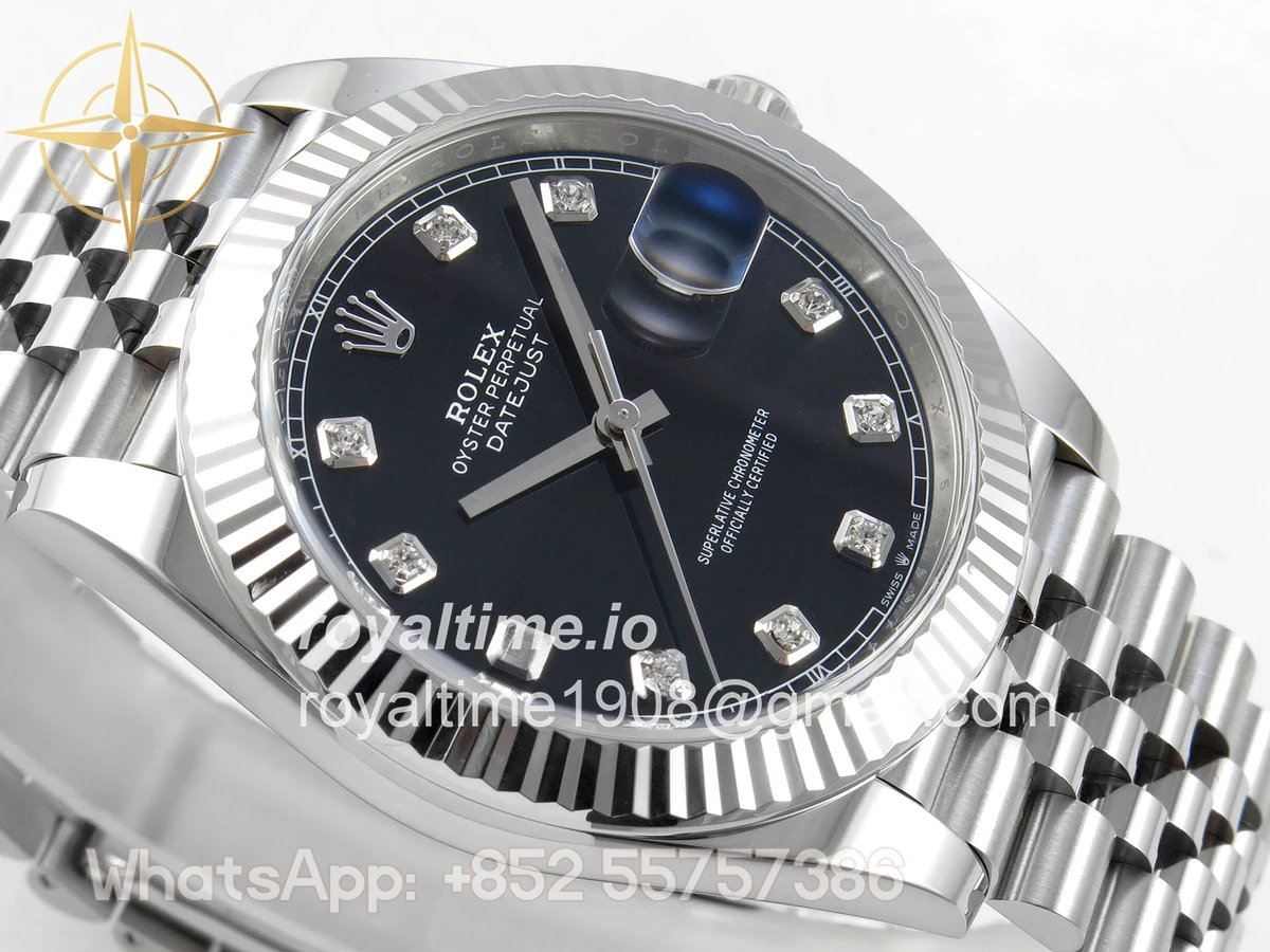 Rolex DateJust 41 126334 Clean Plus Black Diamonds Dial on Jubilee Bracelet JH3235 (Free Sprung) Weighted 133g - Image 6