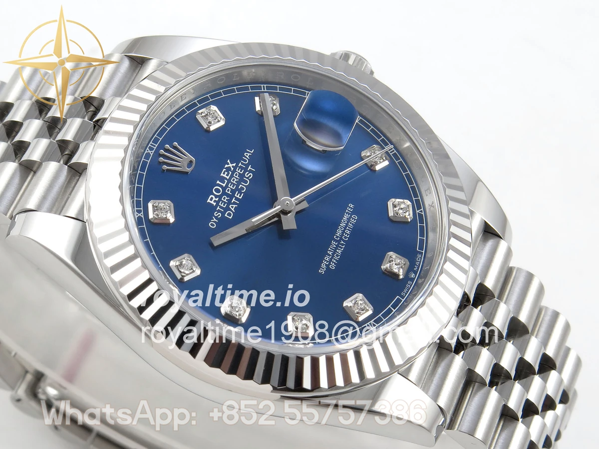 Rolex DateJust 41 126334 Clean Plus Blue Diamonds Dial on Jubilee Bracelet JH3235 (Free Sprung) Weighted 133g - Image 6