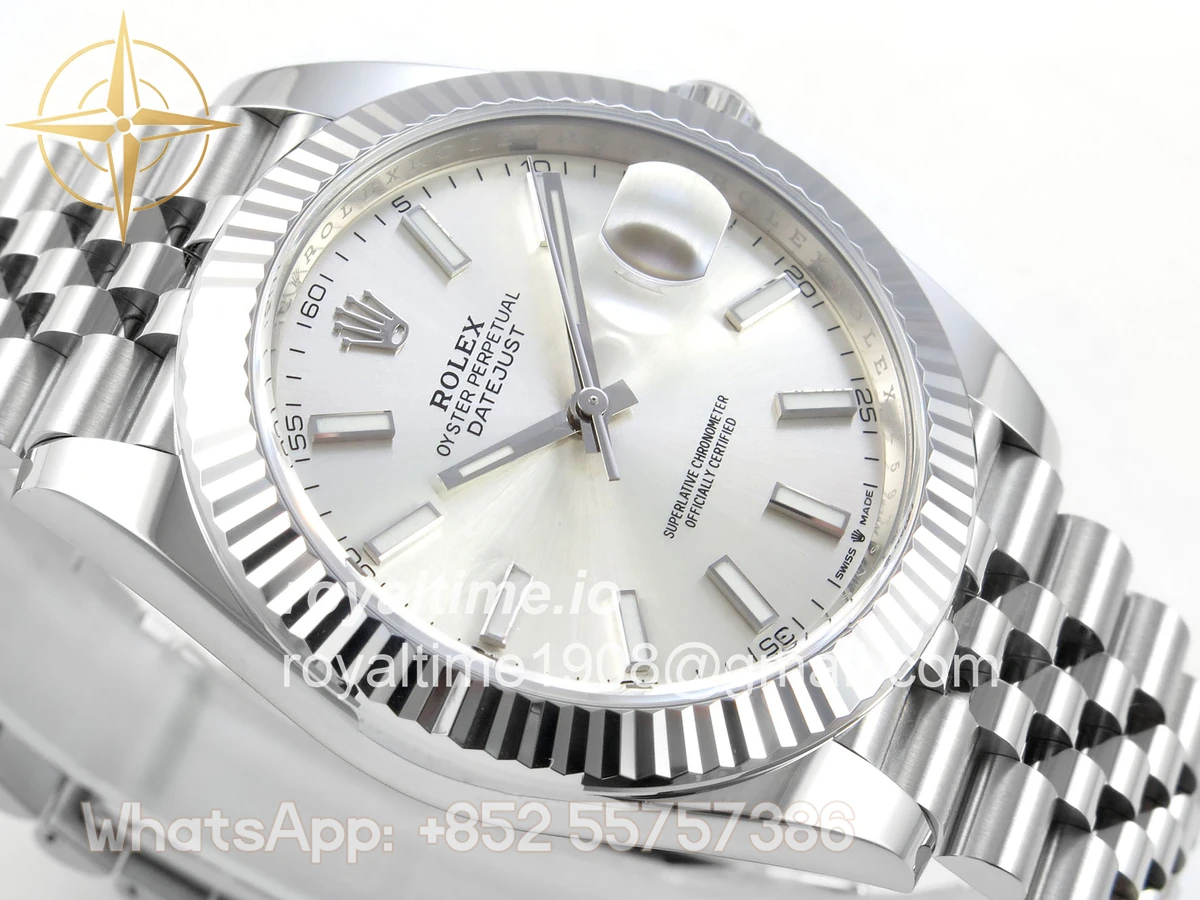 Rolex DateJust 41 126334 Clean Plus Silver Stick Dial on Jubilee Bracelet JH3235 (Free Sprung) Weighted 133g - Image 6