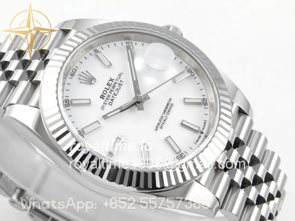 Rolex DateJust 41 126334 Clean Plus White Stick Dial on Jubilee Bracelet JH3235 (Free Sprung) Weighted 133g - Image 6