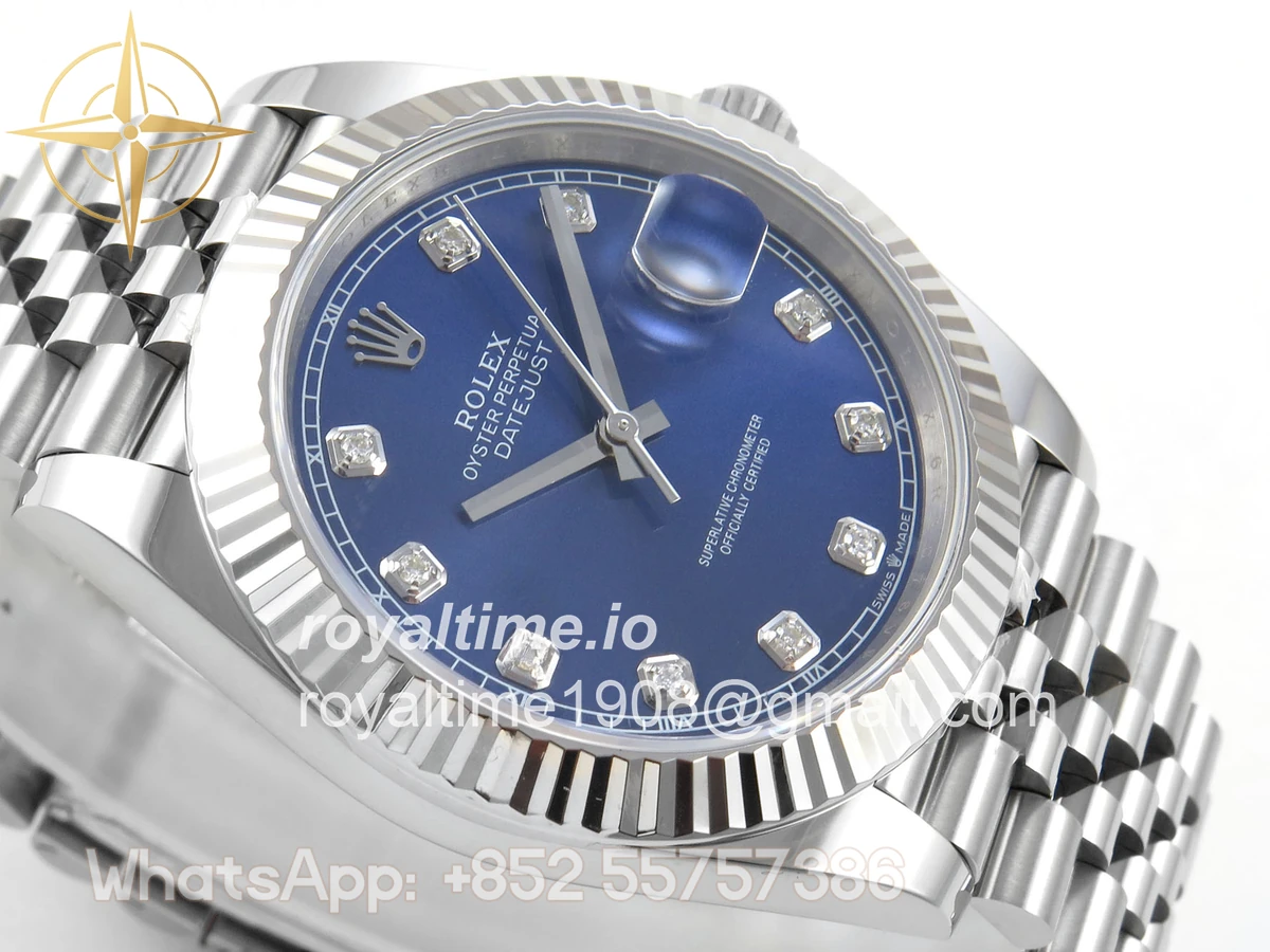 Rolex DateJust 41 126334 ERF Blue Diamonds Dial on Jubilee Bracelet JH3235 (Free Sprung) Weighted 132g - Image 6