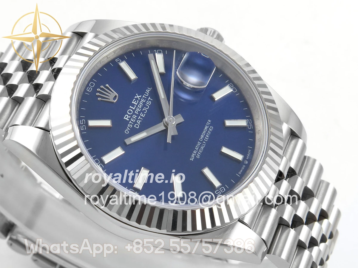 Rolex DateJust 41 126334 ERF Blue Stick Dial on Jubilee Bracelet JH3235 (Free Sprung) Weighted 132g - Image 6