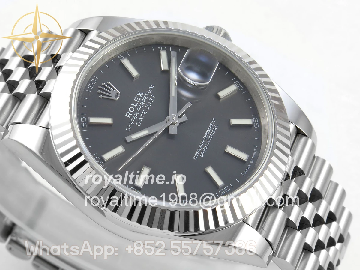 Rolex DateJust 41 126334 ERF Gray Stick Dial on Jubilee Bracelet JH3235 (Free Sprung) Weighted 132g - Image 6