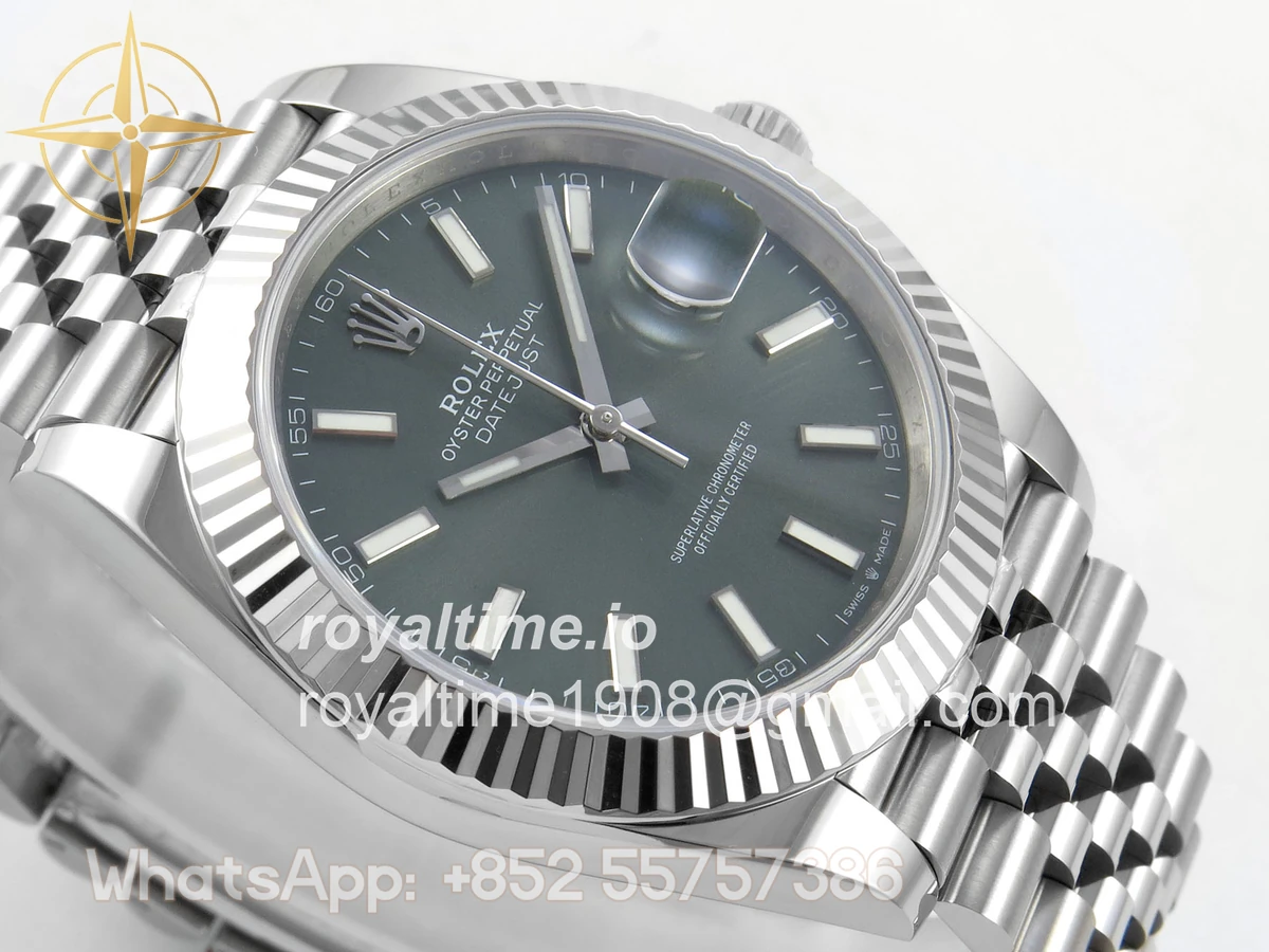 Rolex DateJust 41 126334 ERF Green Stick Dial on Jubilee Bracelet JH3235 (Free Sprung) Weighted 132g - Image 6