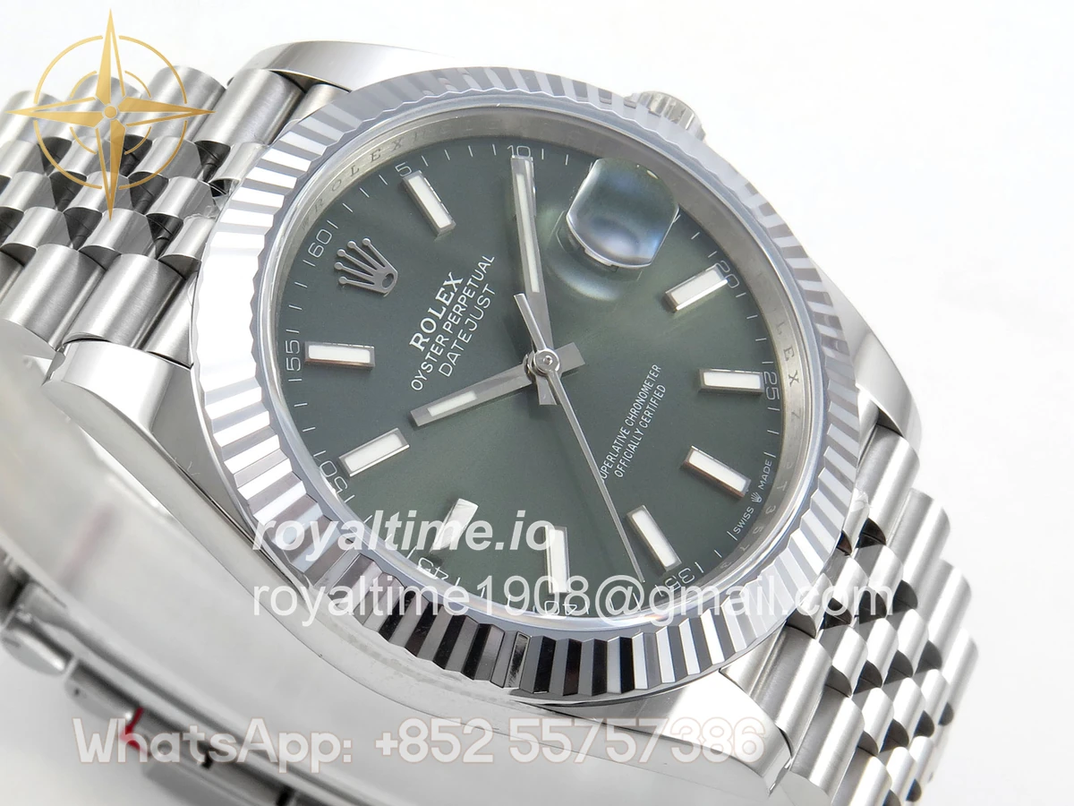 Rolex DateJust 41 126334 904L SS SCF Green Dial on Jubilee Bracelet VR3235 - Image 6