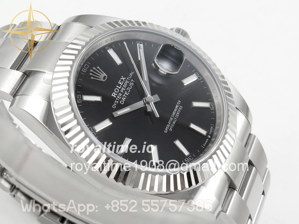Rolex DateJust 41mm 126334 ARF Black Stick Dial on Oyster Bracelet DD3235 - Image 6