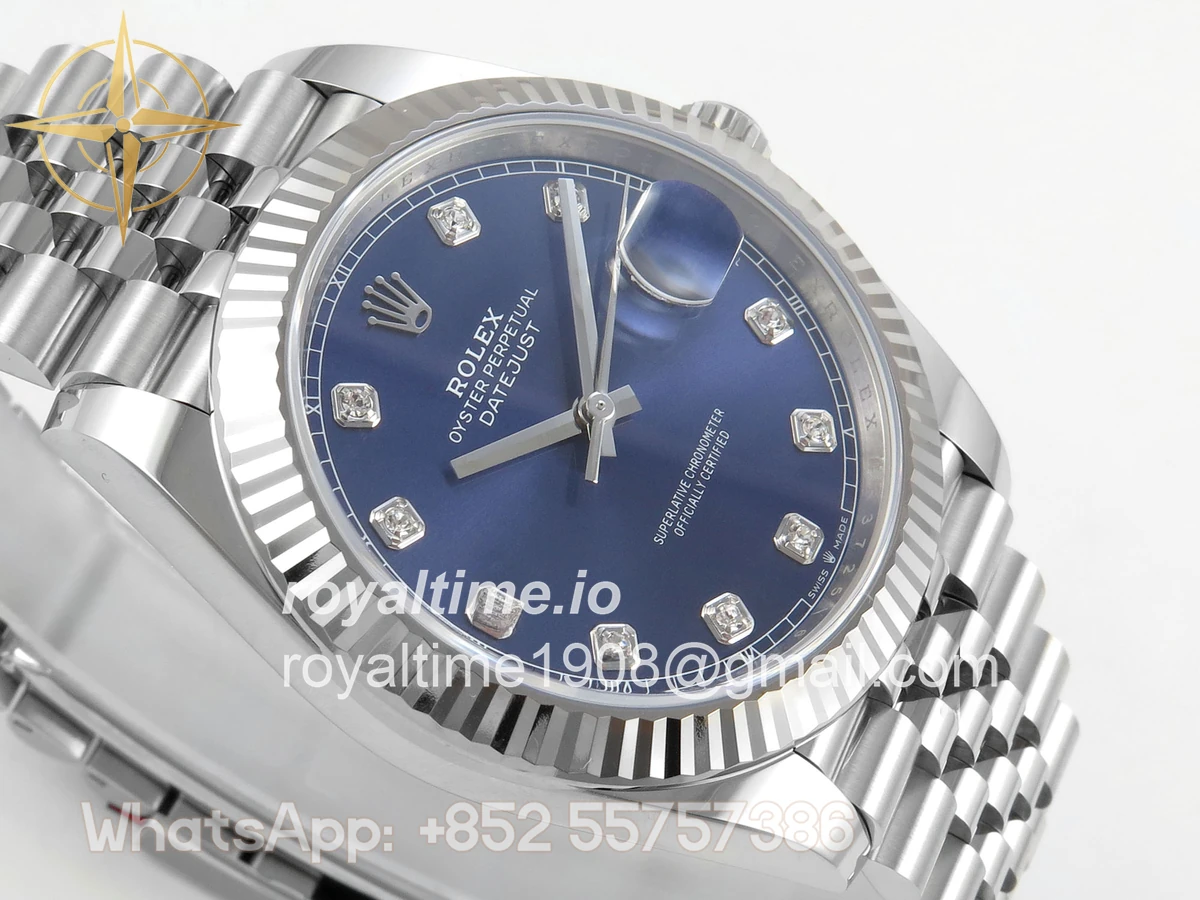 Rolex DateJust 41mm 126334 ARF Blue Diamonds Dial on Jubilee Bracelet DD3235 - Image 6