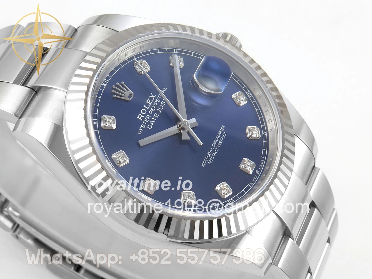 Rolex DateJust 41mm 126334 ARF Blue Diamonds Dial on Oyster Bracelet DD3235 - Image 6