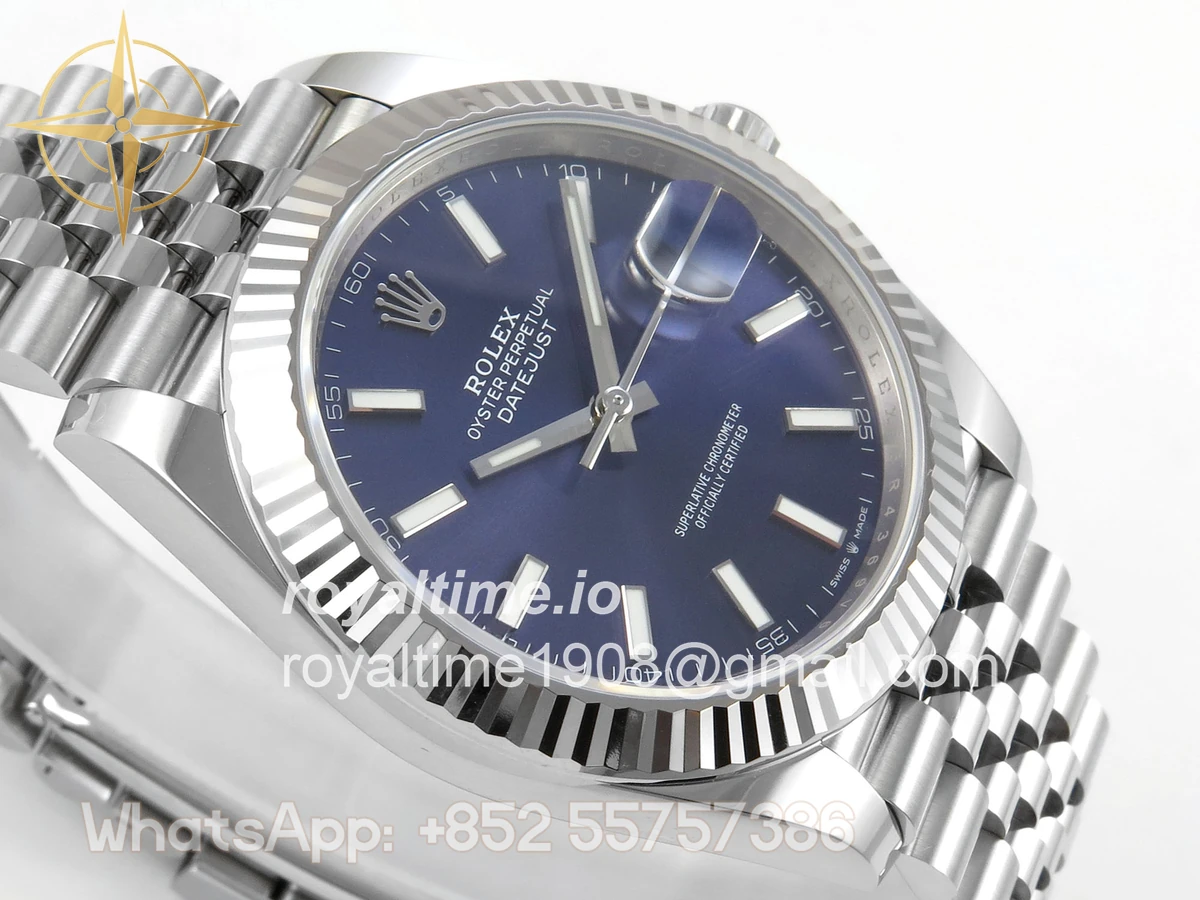 Rolex DateJust 41mm 126334 ARF Blue Stick Dial on Jubilee Bracelet DD3235 - Image 6