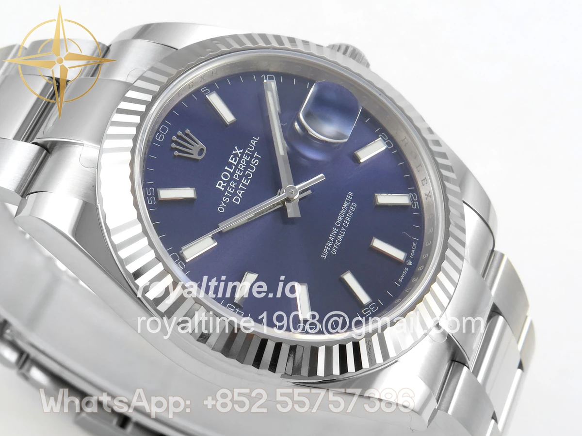 Rolex DateJust 41mm 126334 ARF Blue Stick Dial on Oyster Bracelet DD3235 - Image 6