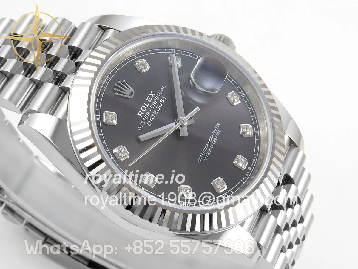 Rolex DateJust 41mm 126334 ARF Gray Diamonds Dial on Jubilee Bracelet DD3235 - Image 6