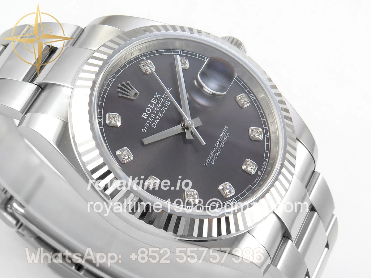 Rolex DateJust 41mm 126334 ARF Gray Diamonds Dial on Oyster Bracelet DD3235 - Image 6