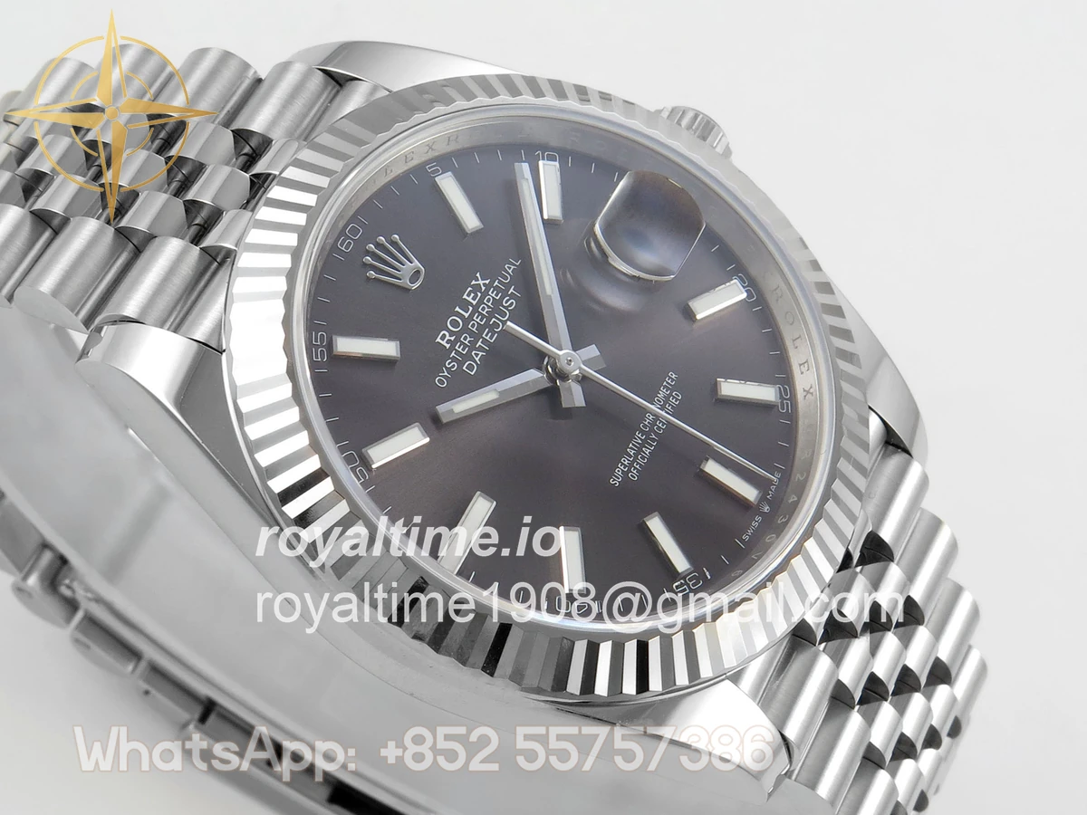 Rolex DateJust 41mm 126334 ARF Gray Stick Dial on Jubilee Bracelet DD3235 - Image 6