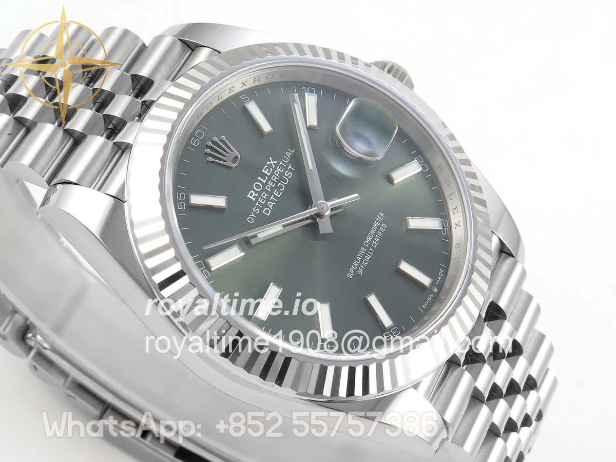 Rolex DateJust 41mm 126334 ARF Green Stick Dial on Jubilee Bracelet DD3235 - Image 6