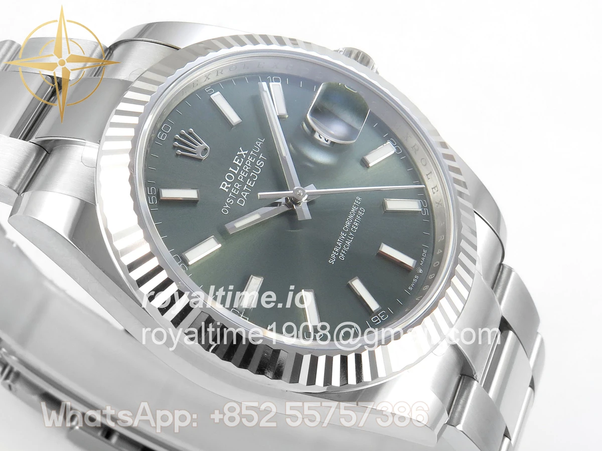 Rolex DateJust 41mm 126334 ARF Green Stick Dial on Oyster Bracelet DD3235 - Image 6