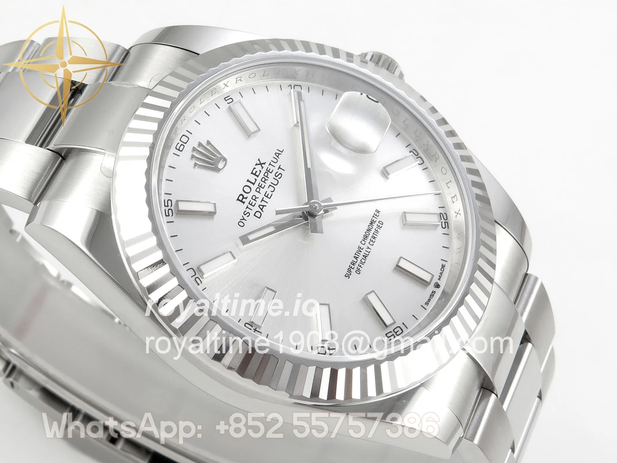 Rolex DateJust 41mm 126334 ARF Sliver Stick Dial on Oyster Bracelet DD3235 - Image 6