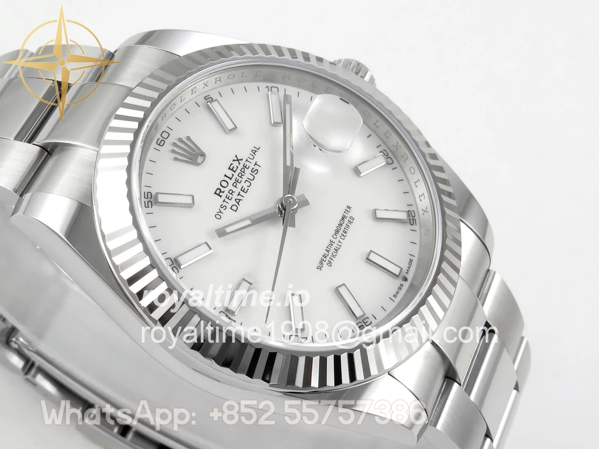 Rolex DateJust 41mm 126334 ARF White Stick Dial on Oyster Bracelet DD3235 - Image 6