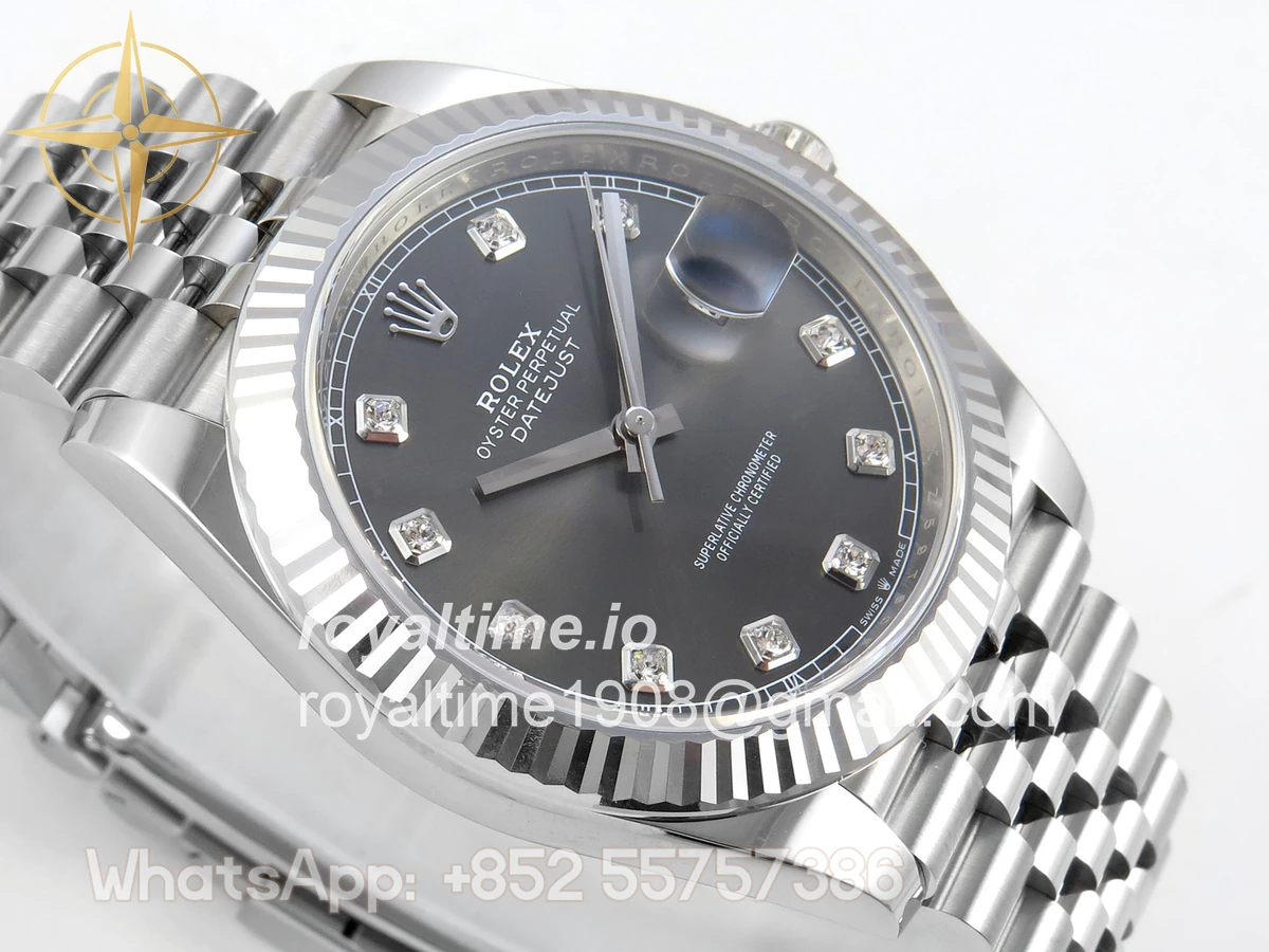 Rolex DateJust 41mm 126334 Clean Plus Gray Diamonds Dial on Jubilee Bracelet DD3235 - Image 6