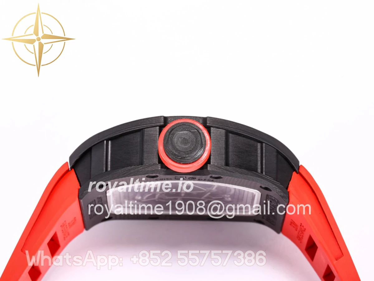 Richard Mille RM 055 Bubba Watson in NTPT Carbon Red Rubber Strap - Image 6