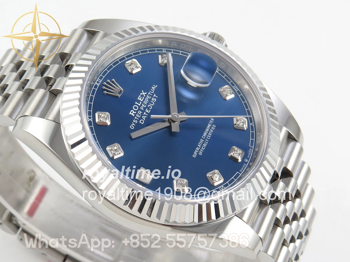 Rolex Datejust 126334 41mm Clean Plus 904L Blue Diamonds Dial on Jubilee Bracelet VR3235 - Image 6
