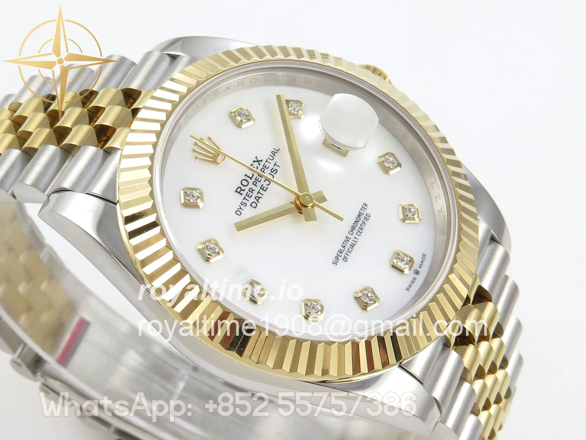 Rolex DateJust 41 126333 QF 904L Steel White MOP Dial on SS/YG Jubilee Bracelet QF3235 (145g) - Image 6