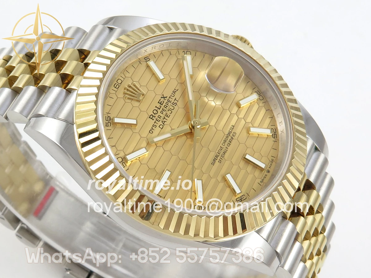 Rolex DateJust 41 126333 QF 904L Steel YG Textured Dial on SS/YG Jubilee Bracelet QF3235 (145g) - Image 6