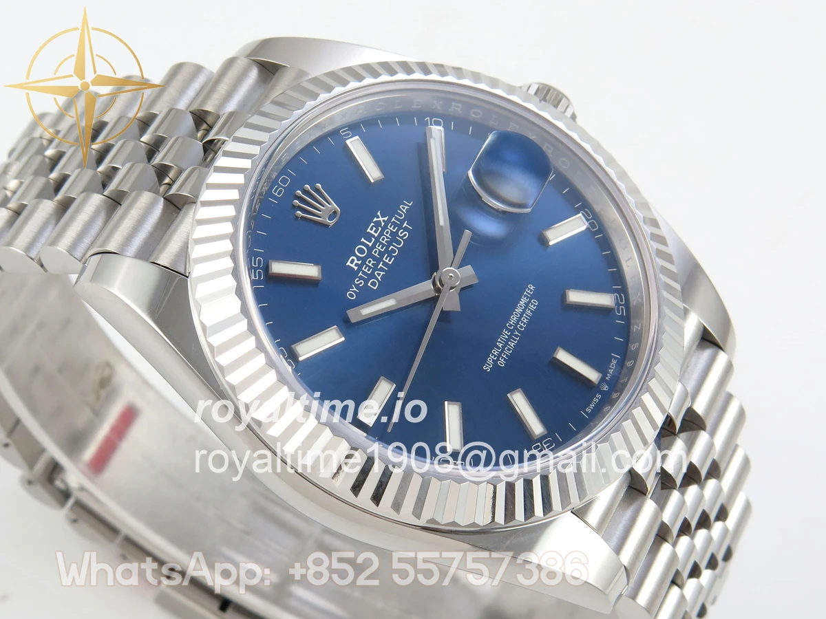 Rolex DateJust 41 126334 Clean Plus 904L Steel Blue Stick Dial on Jubilee Bracelet DD3235 - Image 6