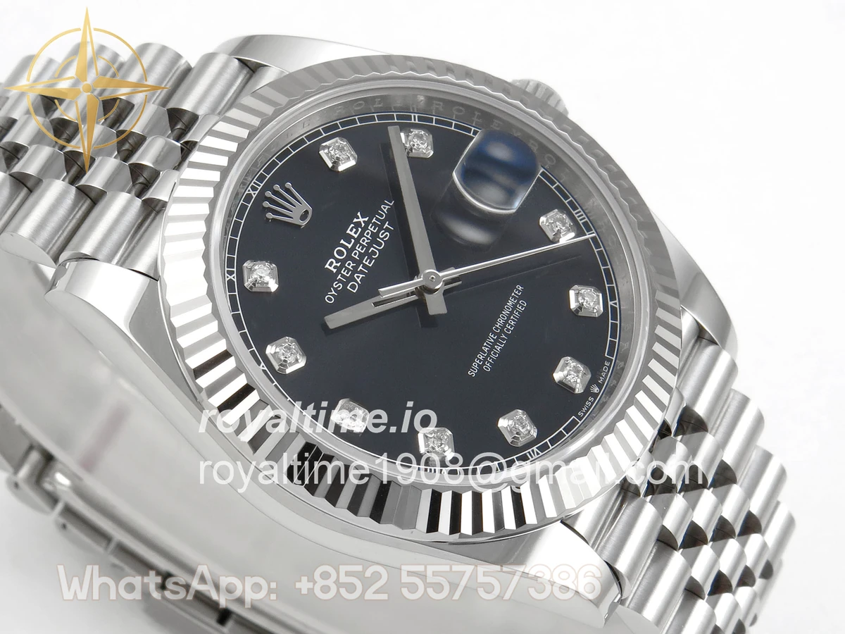 Rolex DateJust 41 126334 SCF 904L Steel Black Diamonds Dial on Jubilee Bracelet A3235 - Image 6