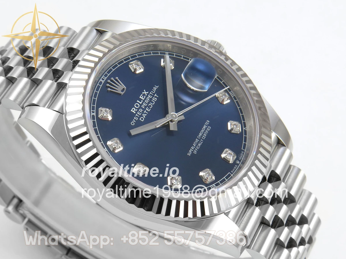 Rolex DateJust 41 126334 SCF 904L Steel Blue Diamonds Dial on Jubilee Bracelet A3235 - Image 6