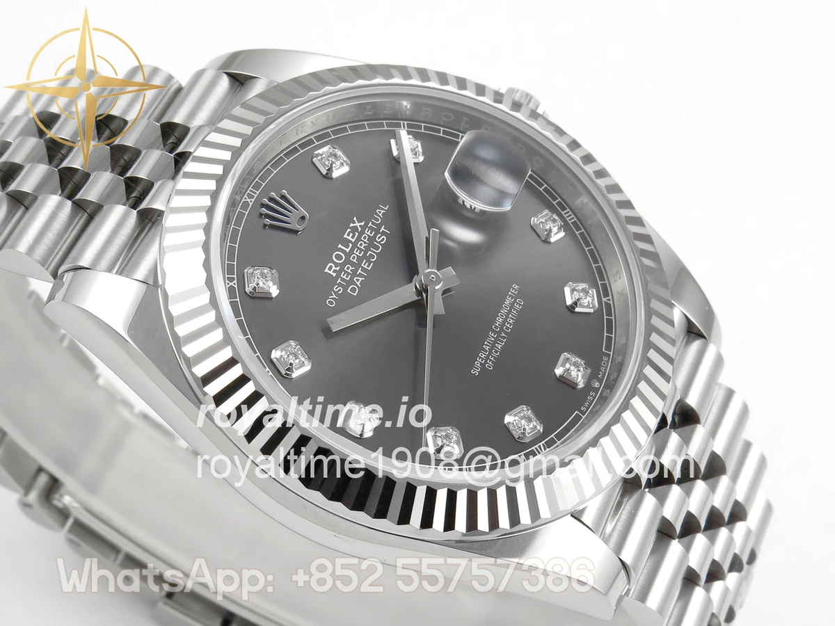Rolex DateJust 41 126334 SCF 904L Steel Gray Diamonds Dial on Jubilee Bracelet A3235 - Image 6