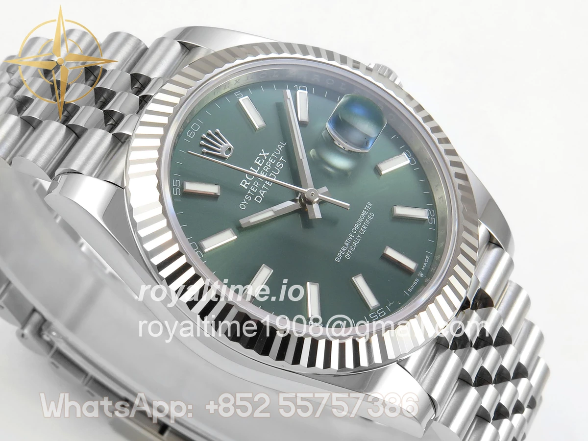 Rolex DateJust 41 126334 SCF 904L Steel Green Stick Dial on Jubilee Bracelet A3235 - Image 6