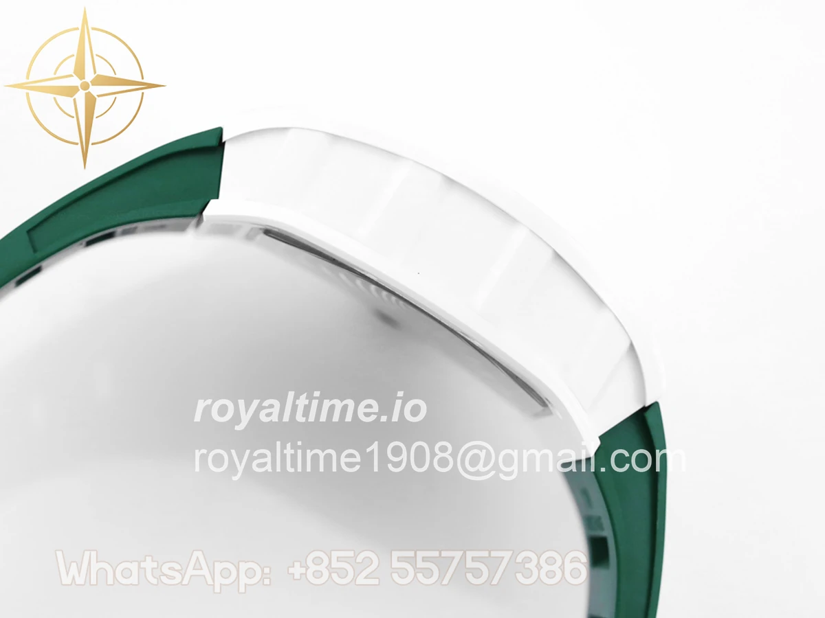 Richard Mille RM 055 White Bubba Watson White Ceramic on Green Rubber - Image 6