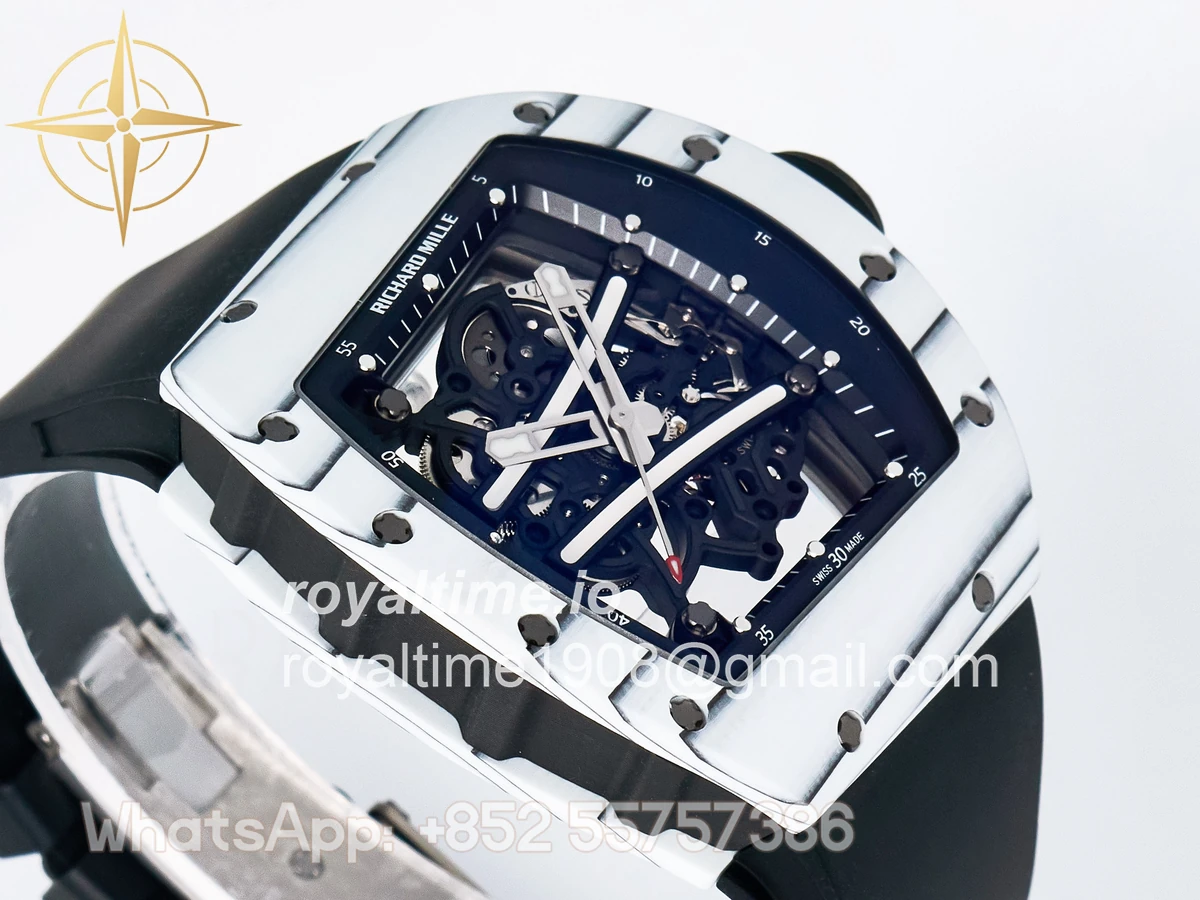Richard Mille RM 61-01 Yohan Blake White NTPT ZF on Black Rubber Strap RMUL2 - Image 6