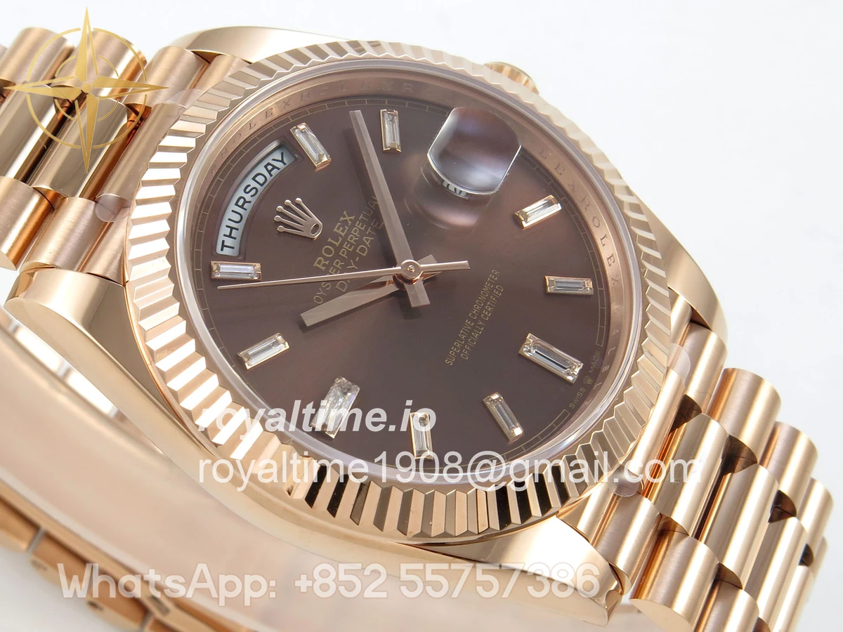 Rolex DayDate 40 228235 ARF Brown Crystal Dial on President Bracelet VR3255 - Image 6