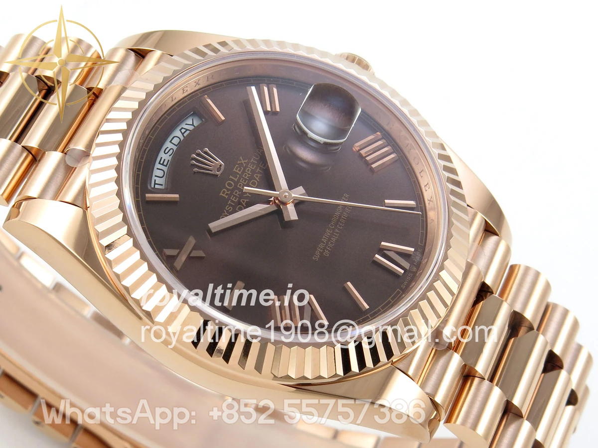 Rolex DayDate 40 228235 ARF Brown Roman Dial on President Bracelet VR3255 - Image 6