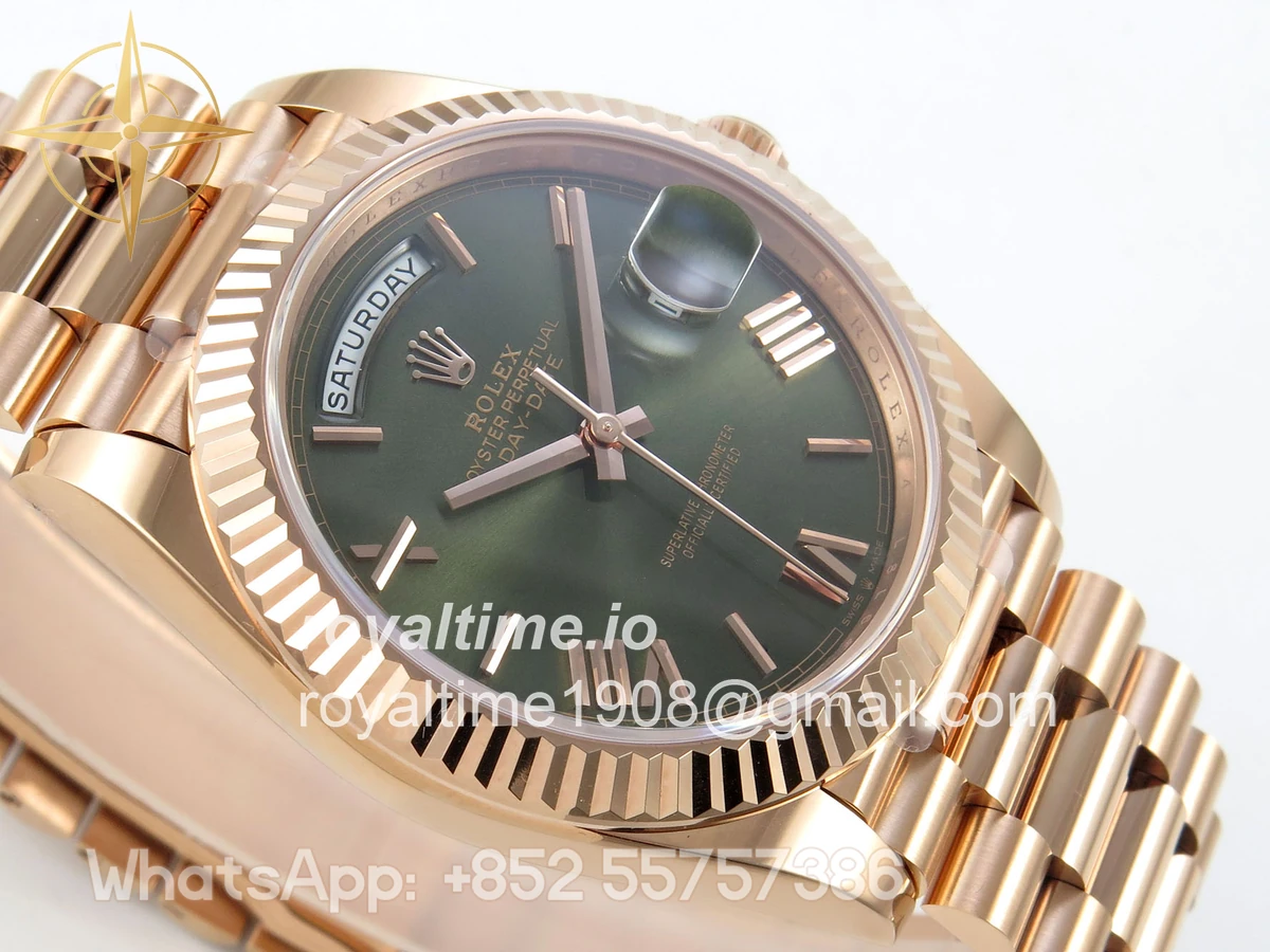 Rolex DayDate 40 228235 ARF Green Roman Dial on President Bracelet VR3255 - Image 6