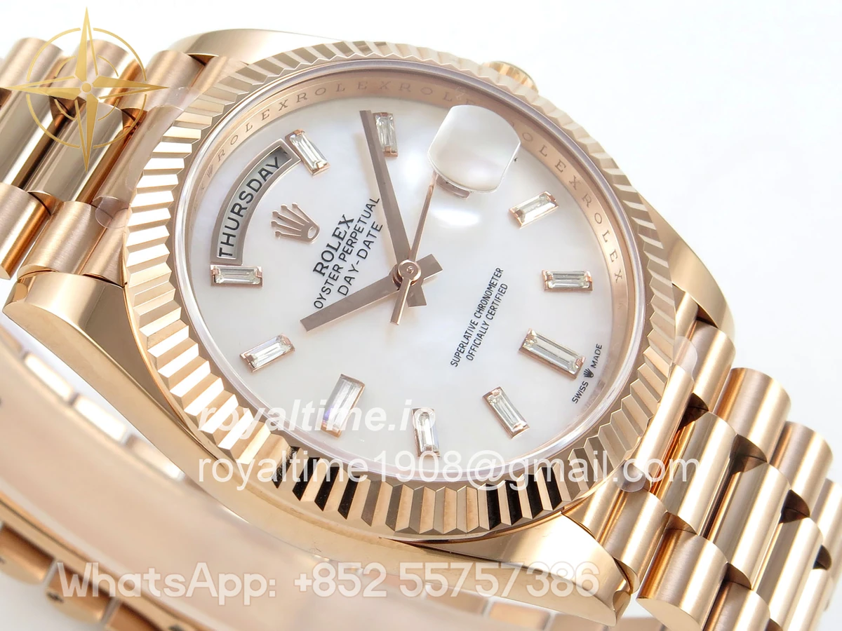 Rolex DayDate 40 228235 ARF White MOP Crystal Dial on President Bracelet VR3255 - Image 6